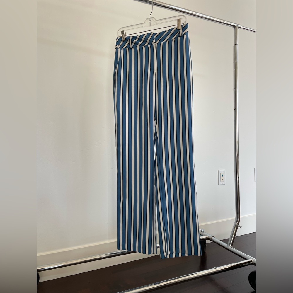 Top shop straight leg striped pants